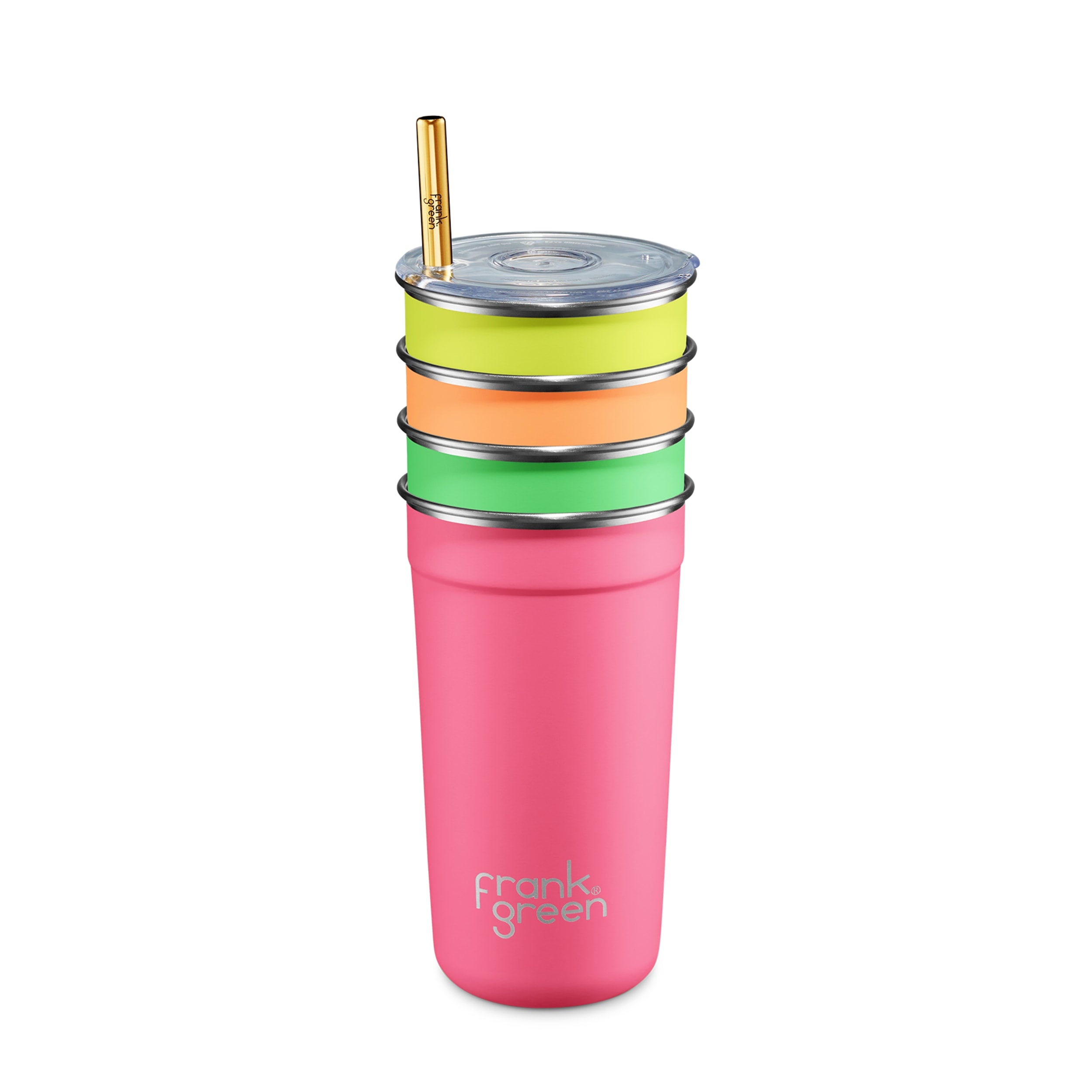 frank green 16oz 4 Pack Party Cups - Mixed - Neon