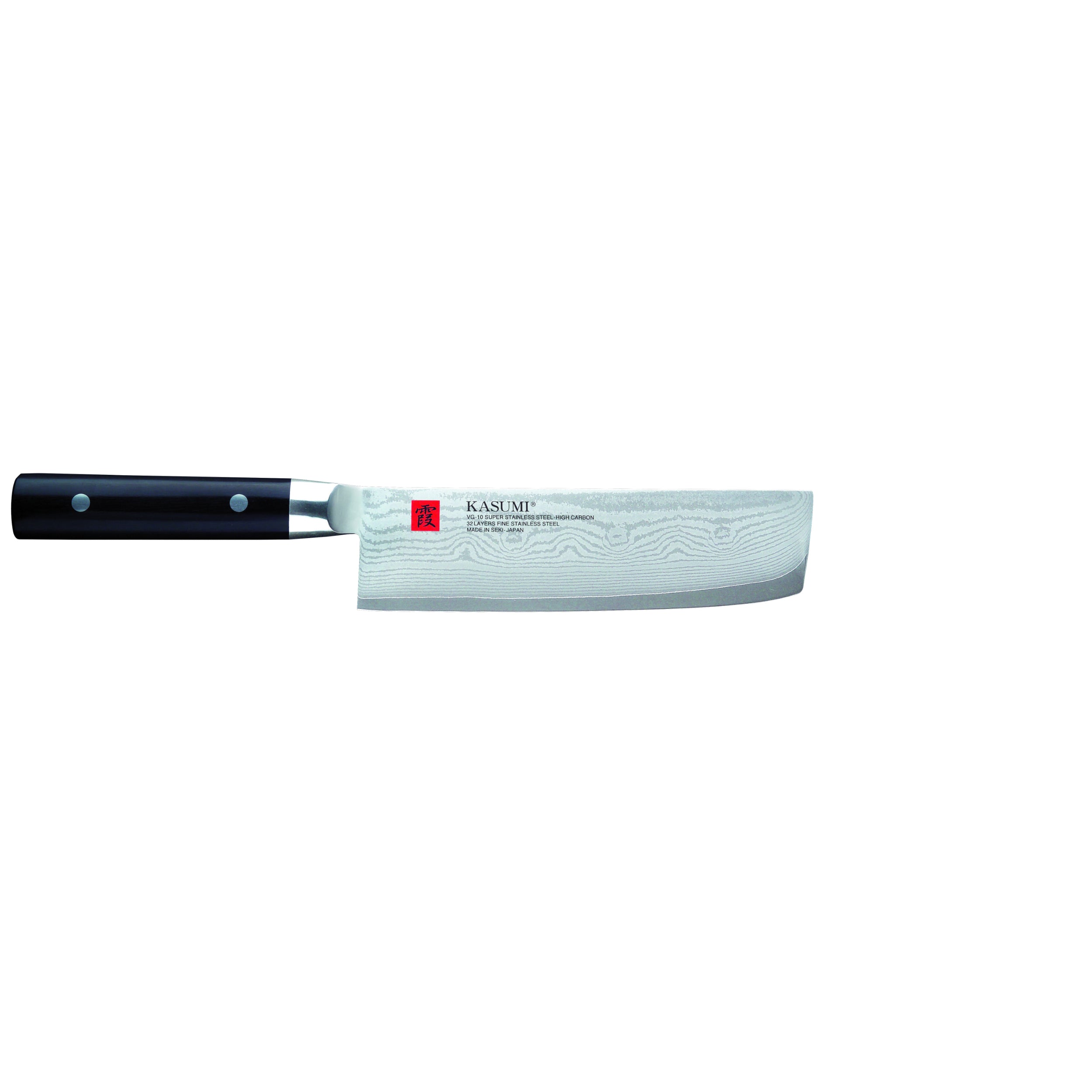 Kasumi Japanese Damascus Nakiri Knife 17cm