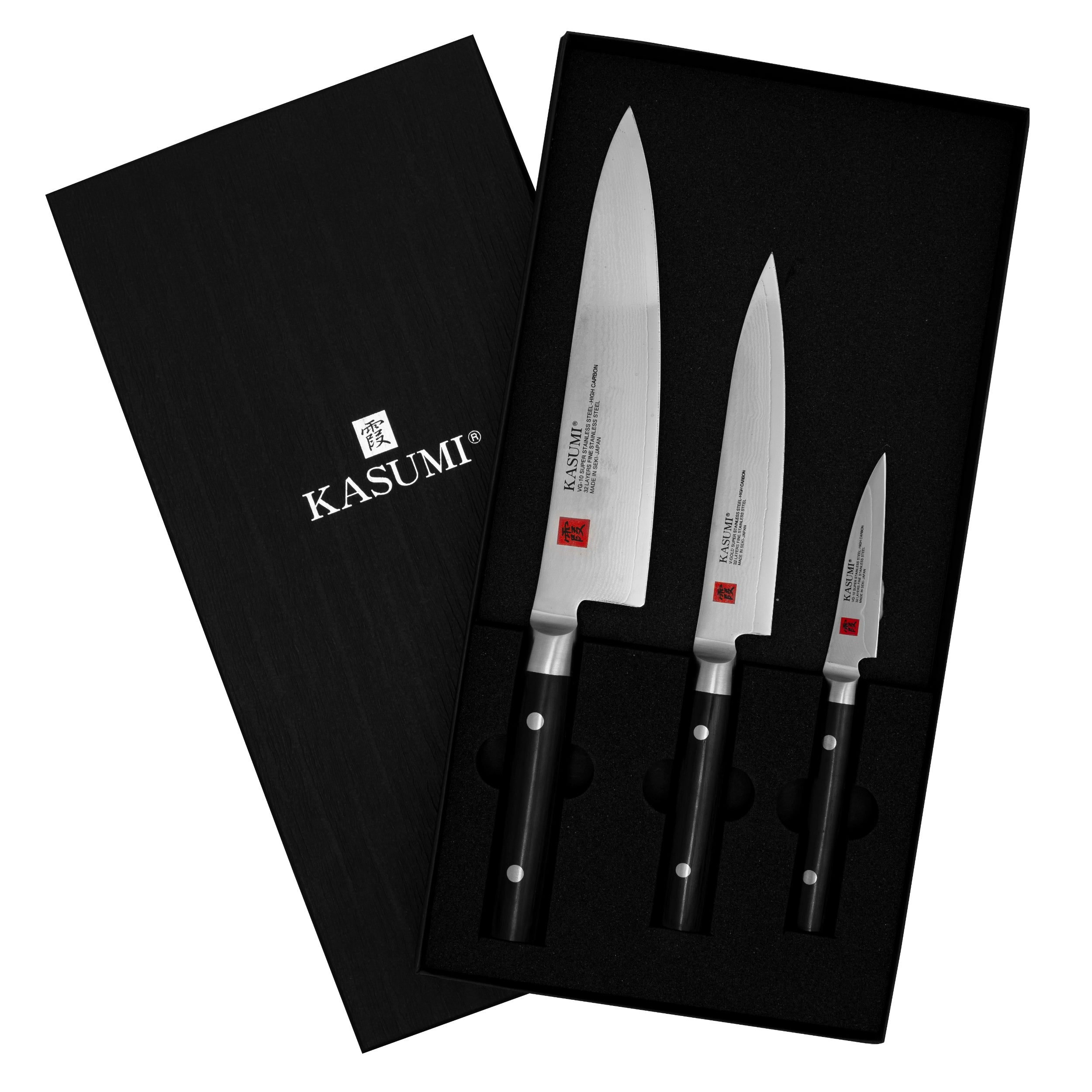 Kasumi Damascus 3 Piece Chef’s Knife Set