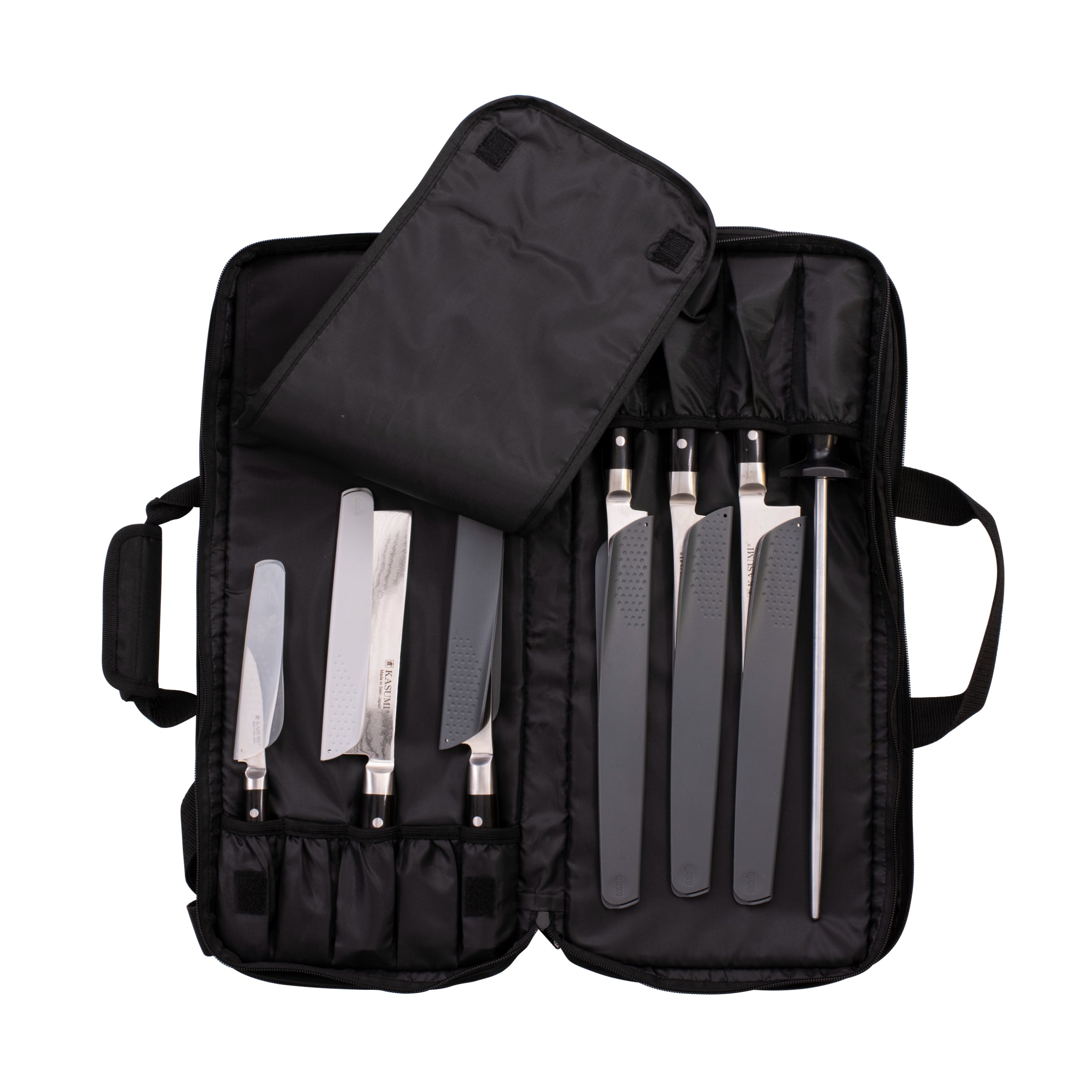 Kasumi 18 Pocket Knife Roll Bag Black