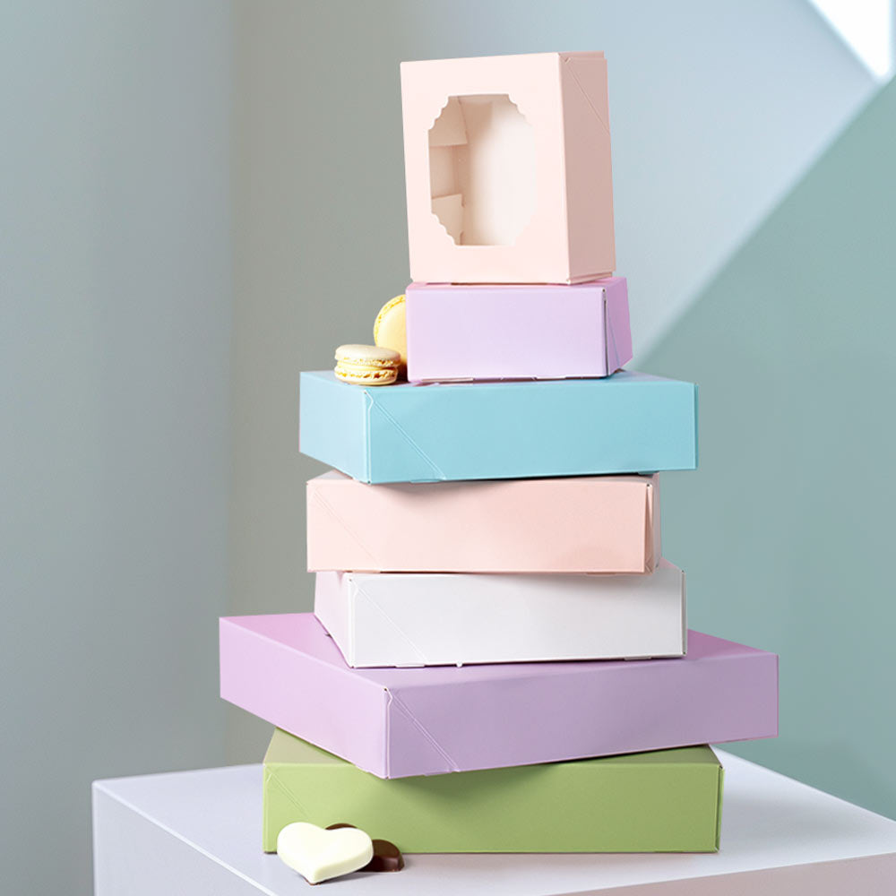Papyrus Scalloped Small Treat Box Pastel Lilac 5 Pack