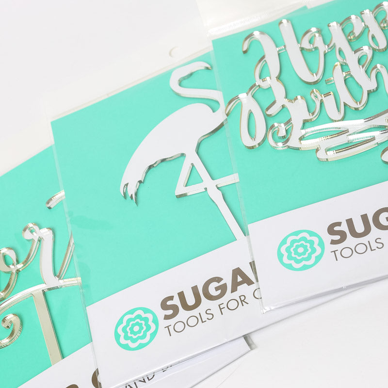 Sugar Crafty Flamingo Cake Topper Mirror
