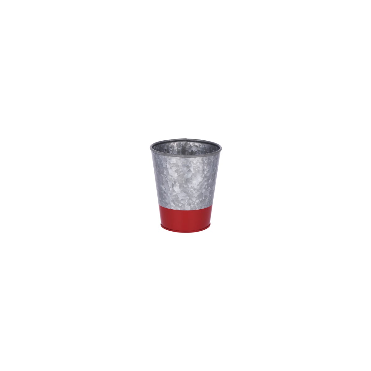 Chef Inox Coney Island Galvanised Pot with Red Base 95x105mm