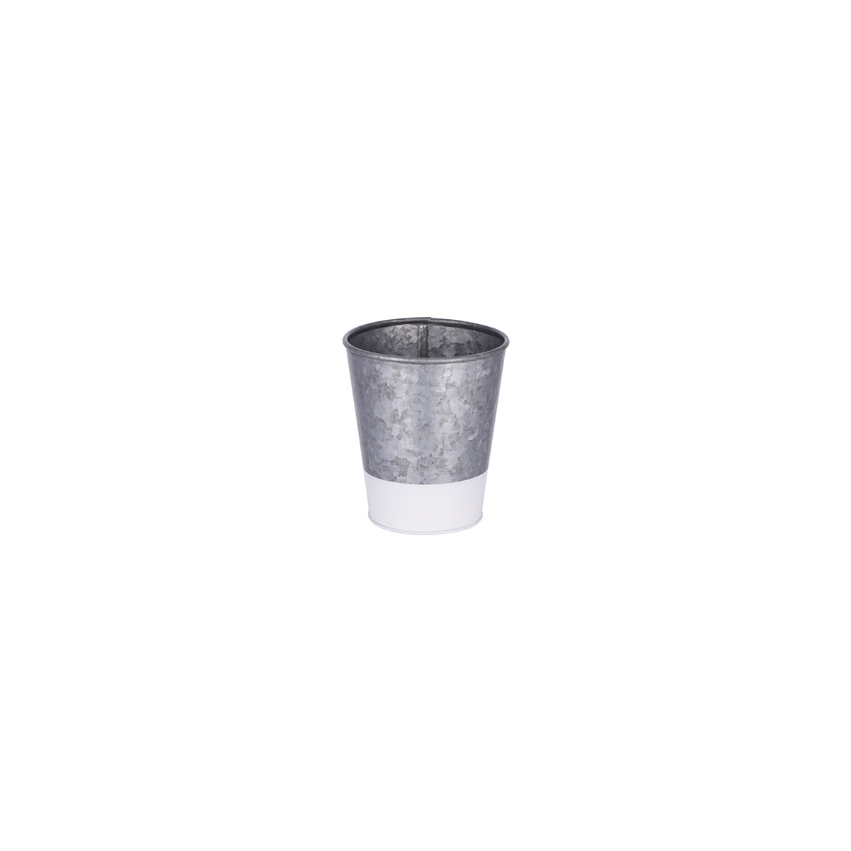 Chef Inox Coney Island Galvanised Pot with White Base 95x105mm