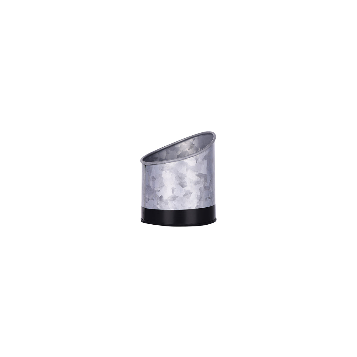Chef Inox Coney Island Slant Galvanised Pot with Black Base 105x115mm