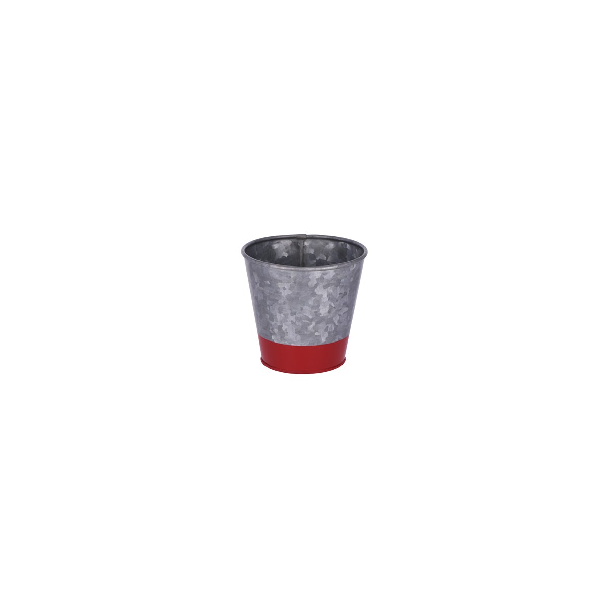 Chef Inox Coney Island Flared Galvanised Pot with Red Base 105x100mm