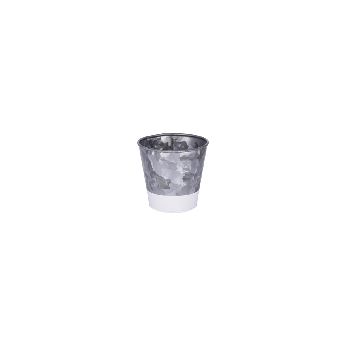 Chef Inox Coney Island Flared Galvanised Pot with White Base 105x100mm