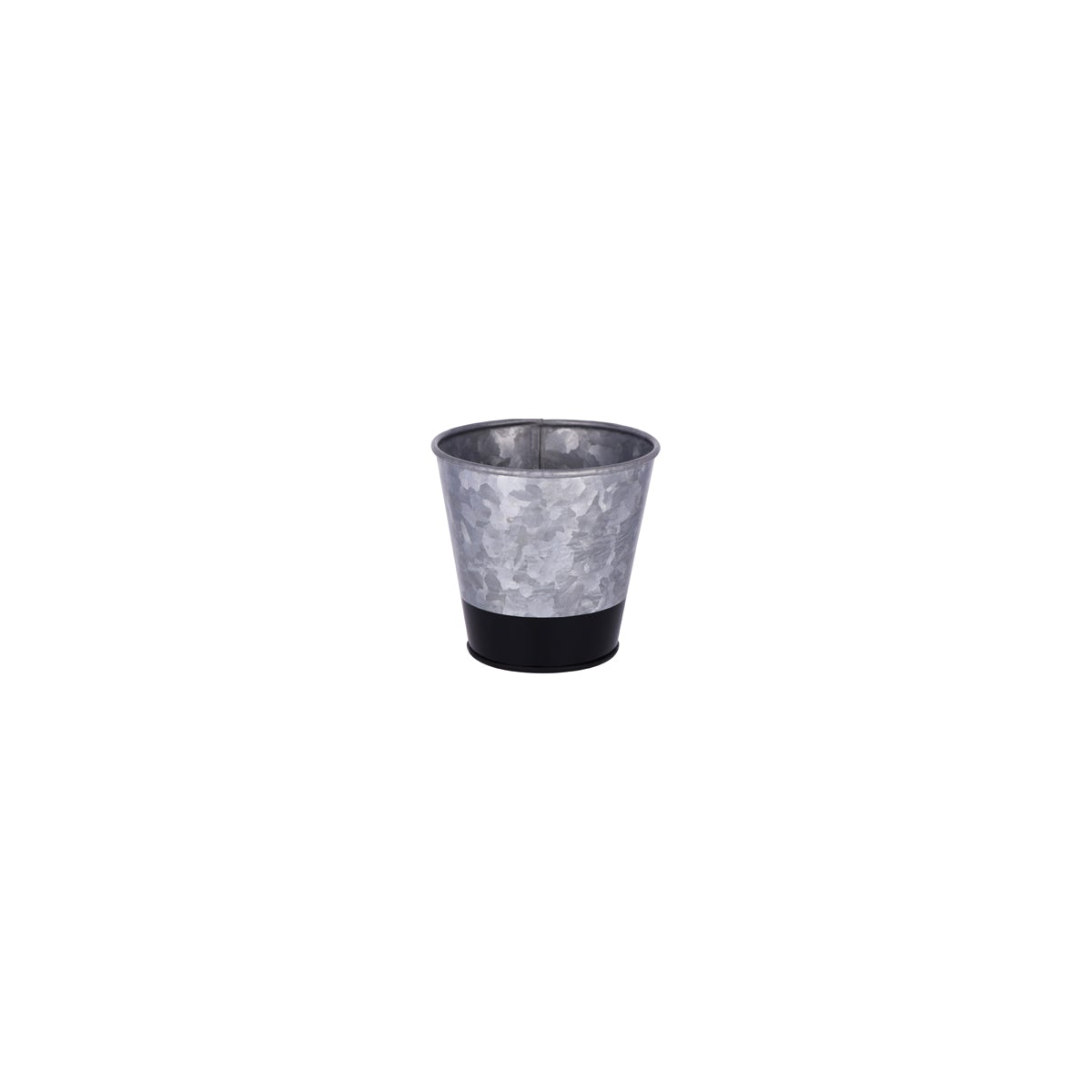 Chef Inox Coney Island Flared Galvanised Pot with Black Base 105x100mm