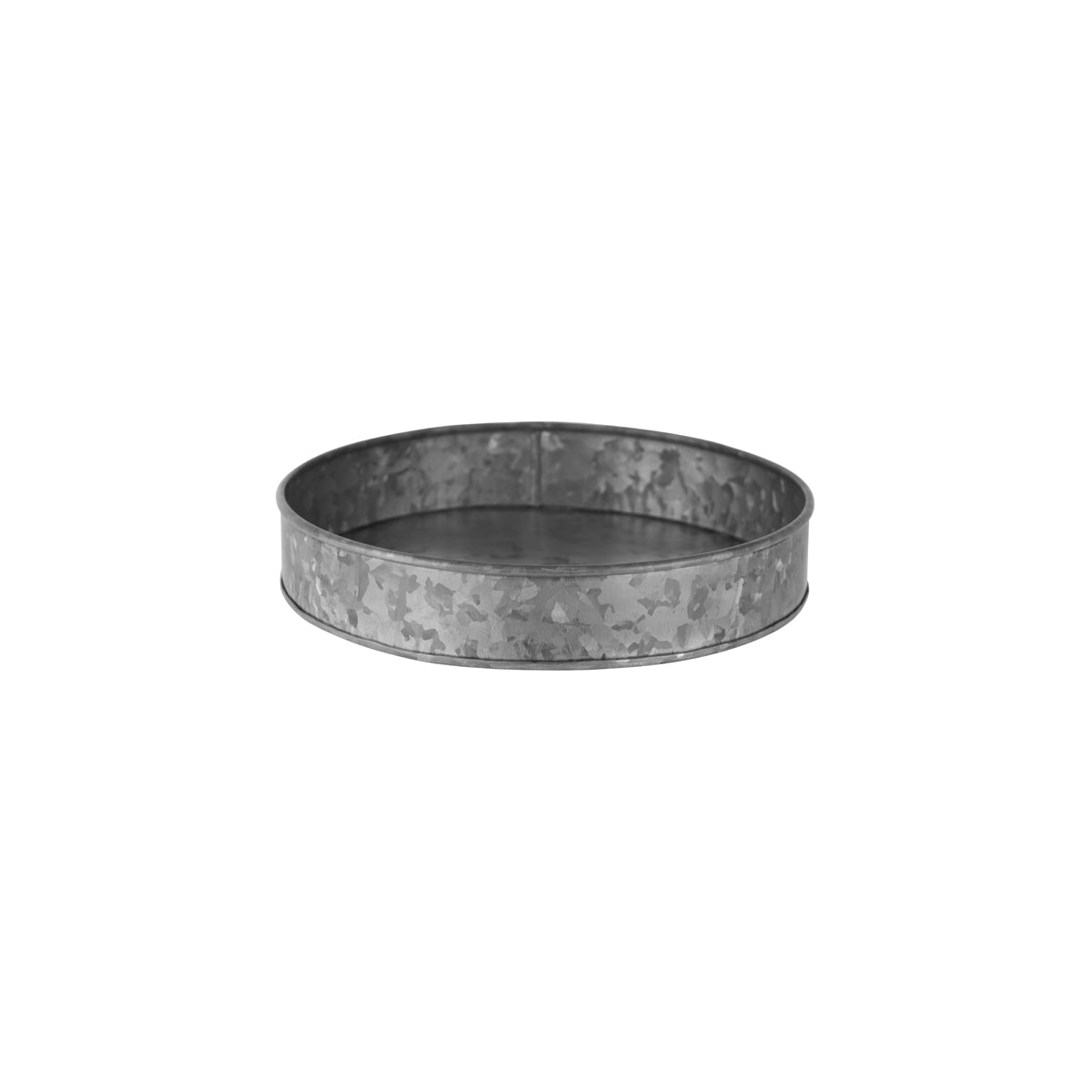 Chef Inox Coney Island Round Galvanised Tray Plain 240x45mm