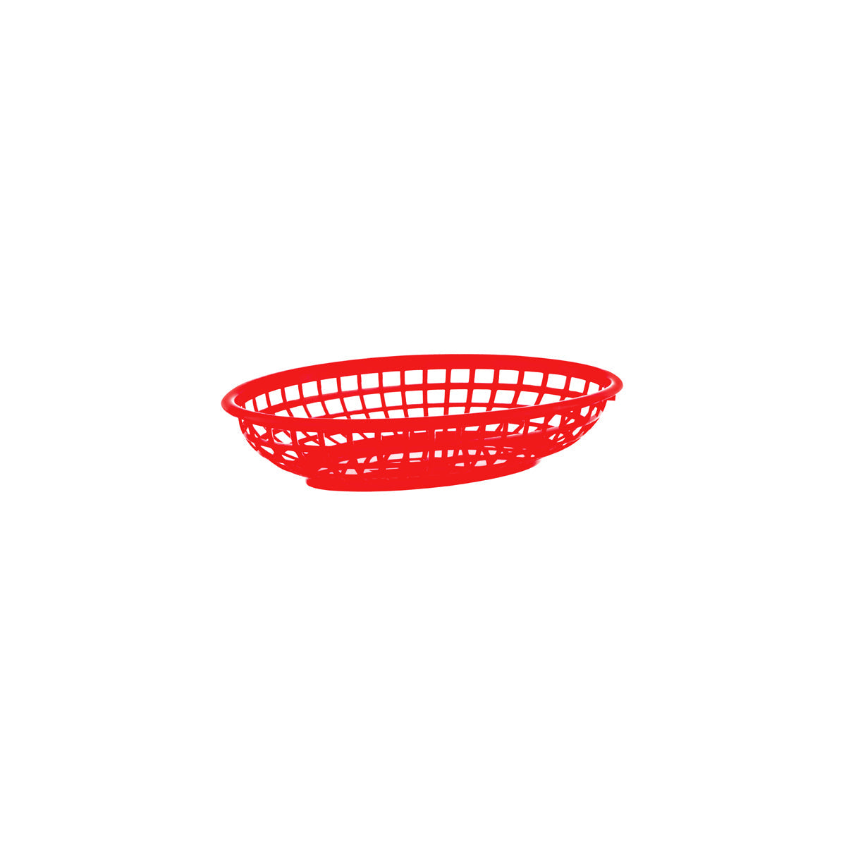 Chef Inox Coney Island Oval Serving Basket Plastic Red 235x150x47mm