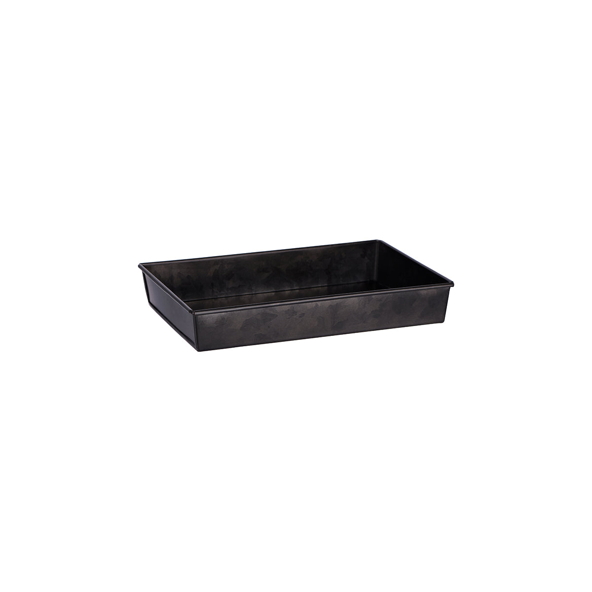 Chef Inox Coney Island Rectangular Flared Black Galvanised Tray 270x190x45mm