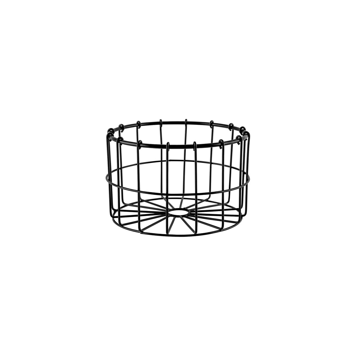 Chef Inox Coney Island Patina Round Wire Basket Black 180x155mm