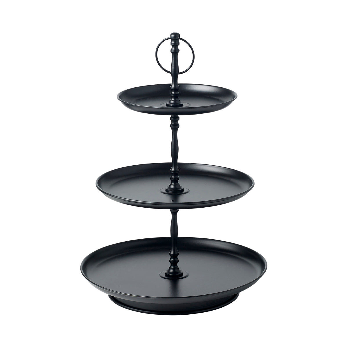 Chef Inox Coney Island Tea Stand 3-Tier Black Galvanised 180-250-310x470mm