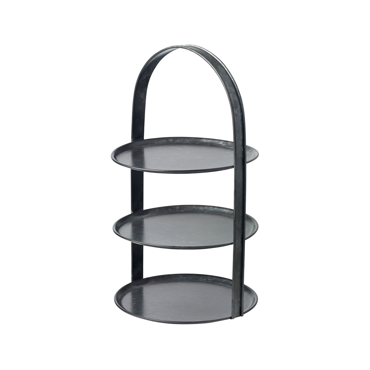 Chef Inox Coney Island Tea Stand 3-Tier Fixed Black Galvanised 310x510mm