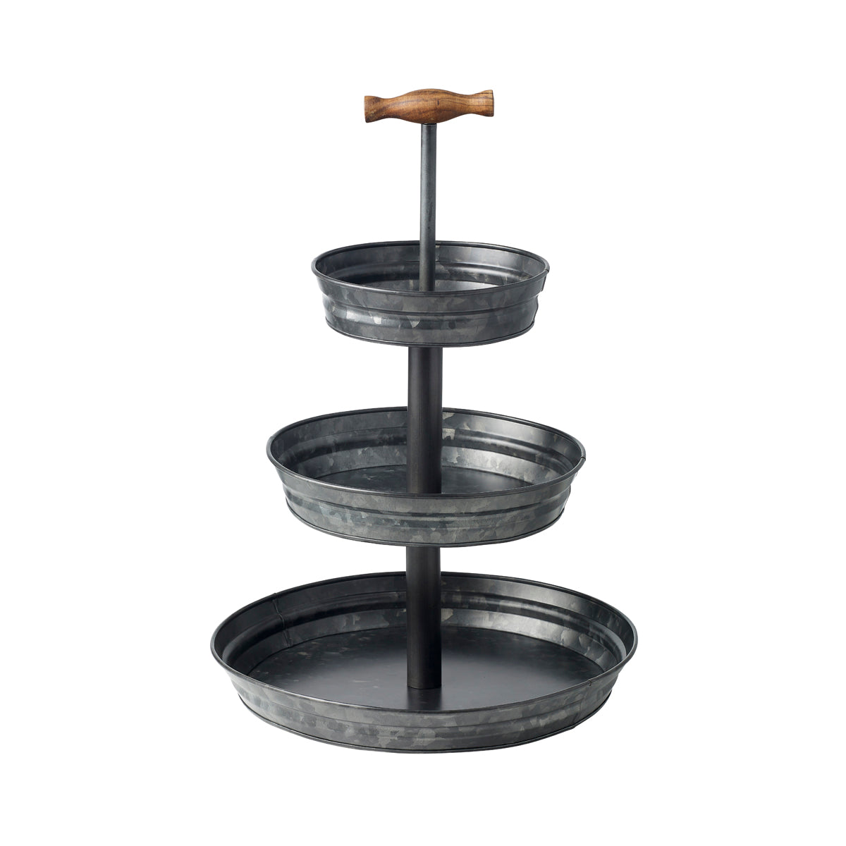 Chef Inox Coney Island Stand 3-Tier Fixed Black Galvanised 190-260-350x510mm