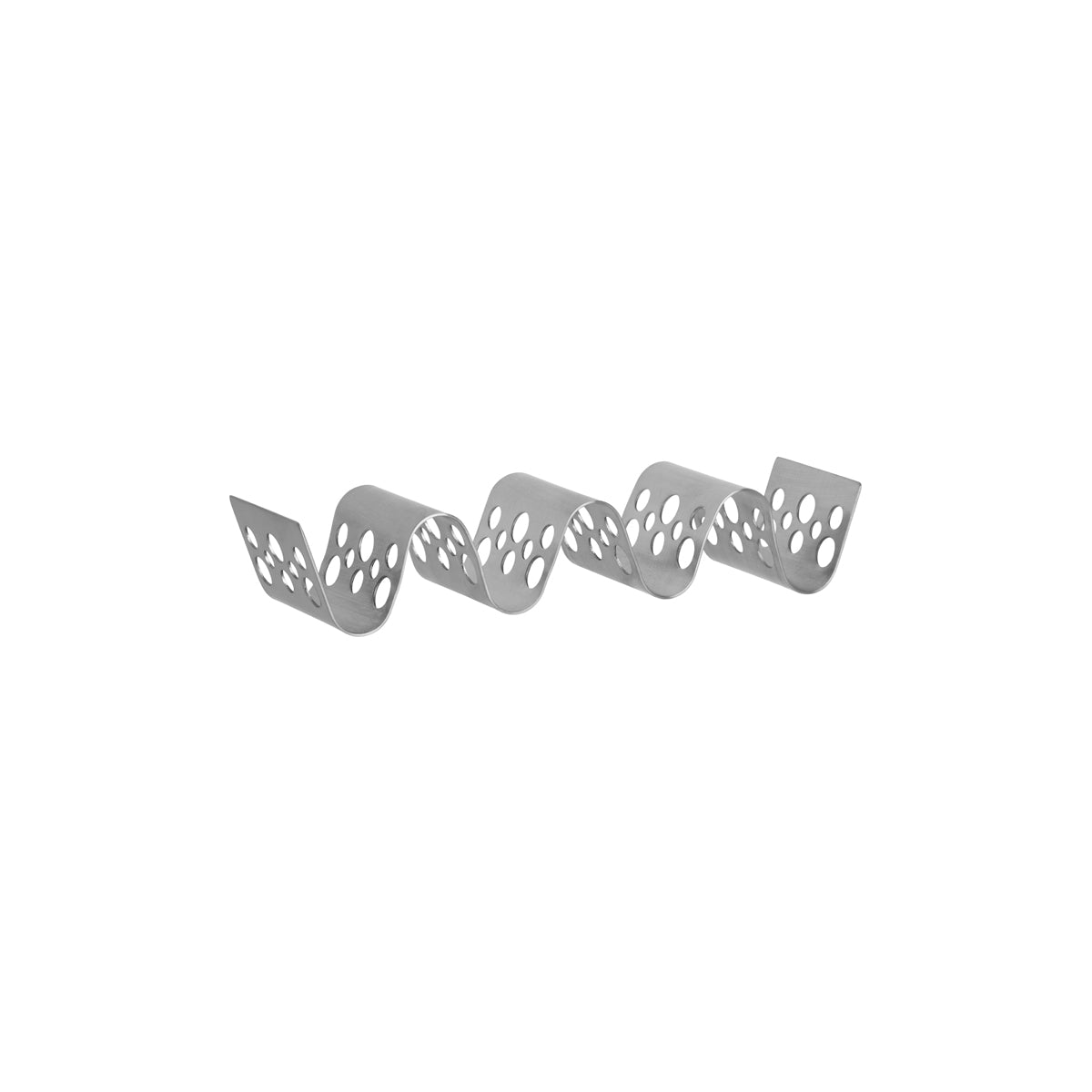 Chef Inox Coney Island Taco Holder & Stand Pattern Stainless Steel - 3/4 Compartment