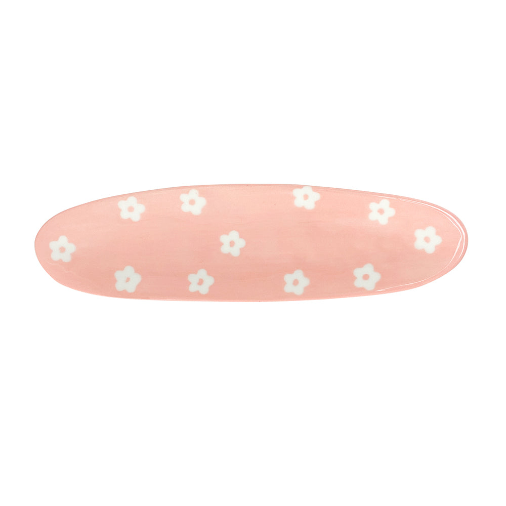 Annabel Trends Ceramic Tray Daisy Daisy Pink