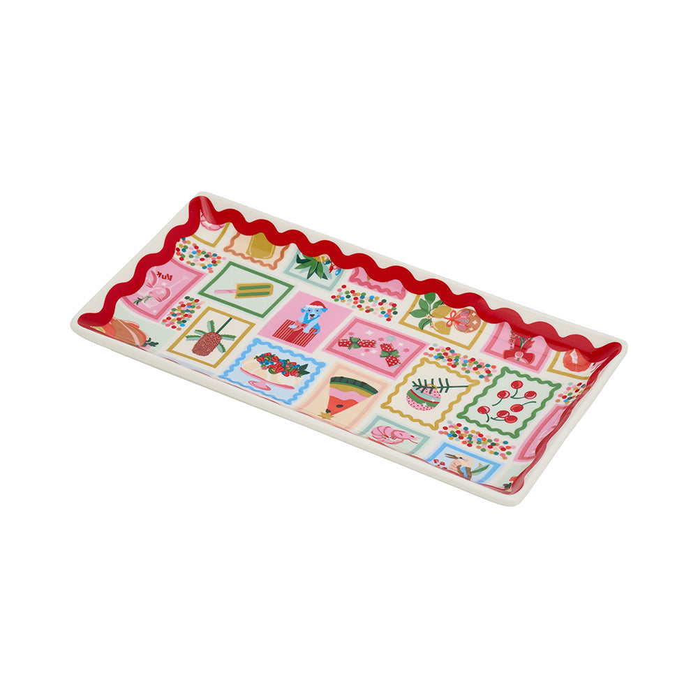 Annabel Trends Christmas Holiday Plate Rectangle