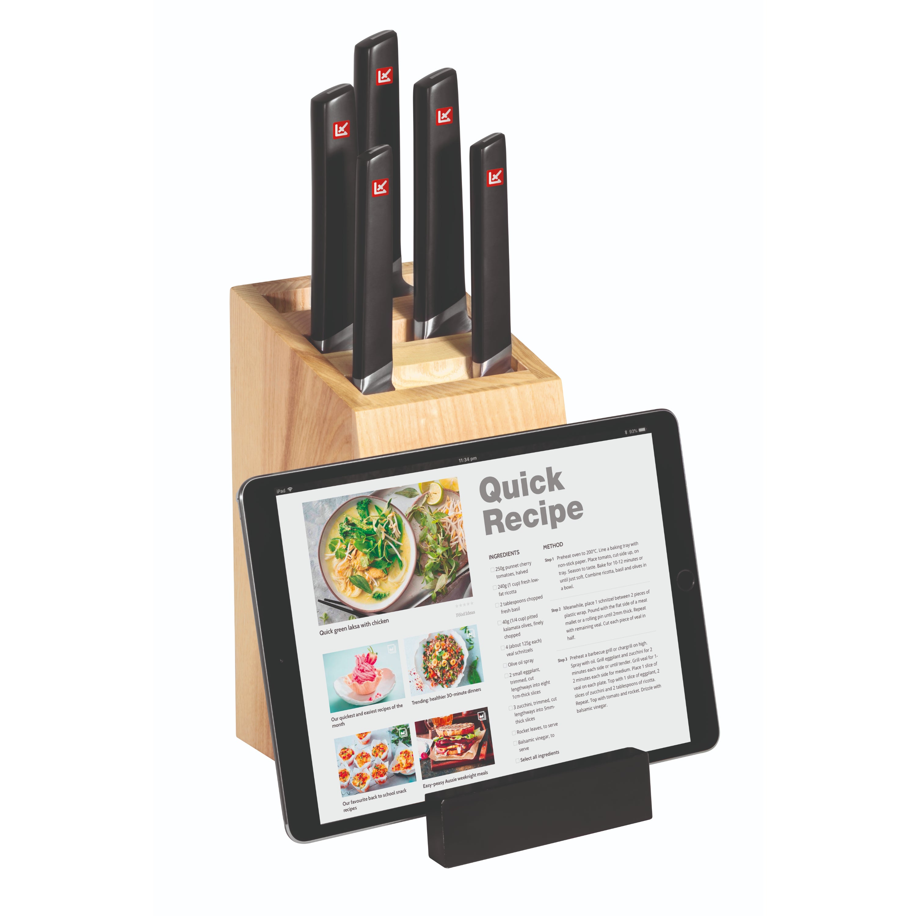 Kamati Avant-Garde 6 Piece Knife Block Set with Tablet Holder