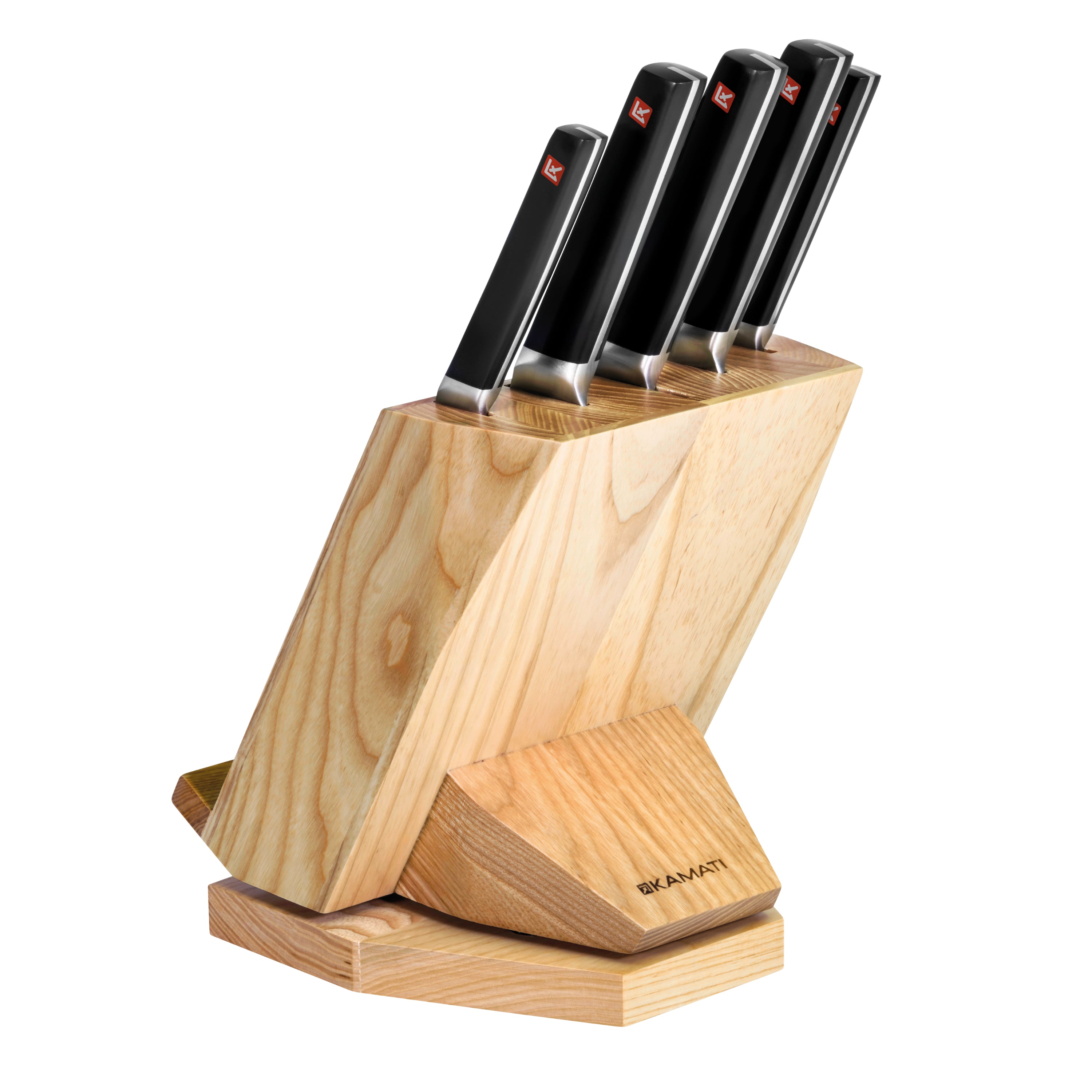 Kamati Avant-Garde 6 Piece Revolving Knife Block Set