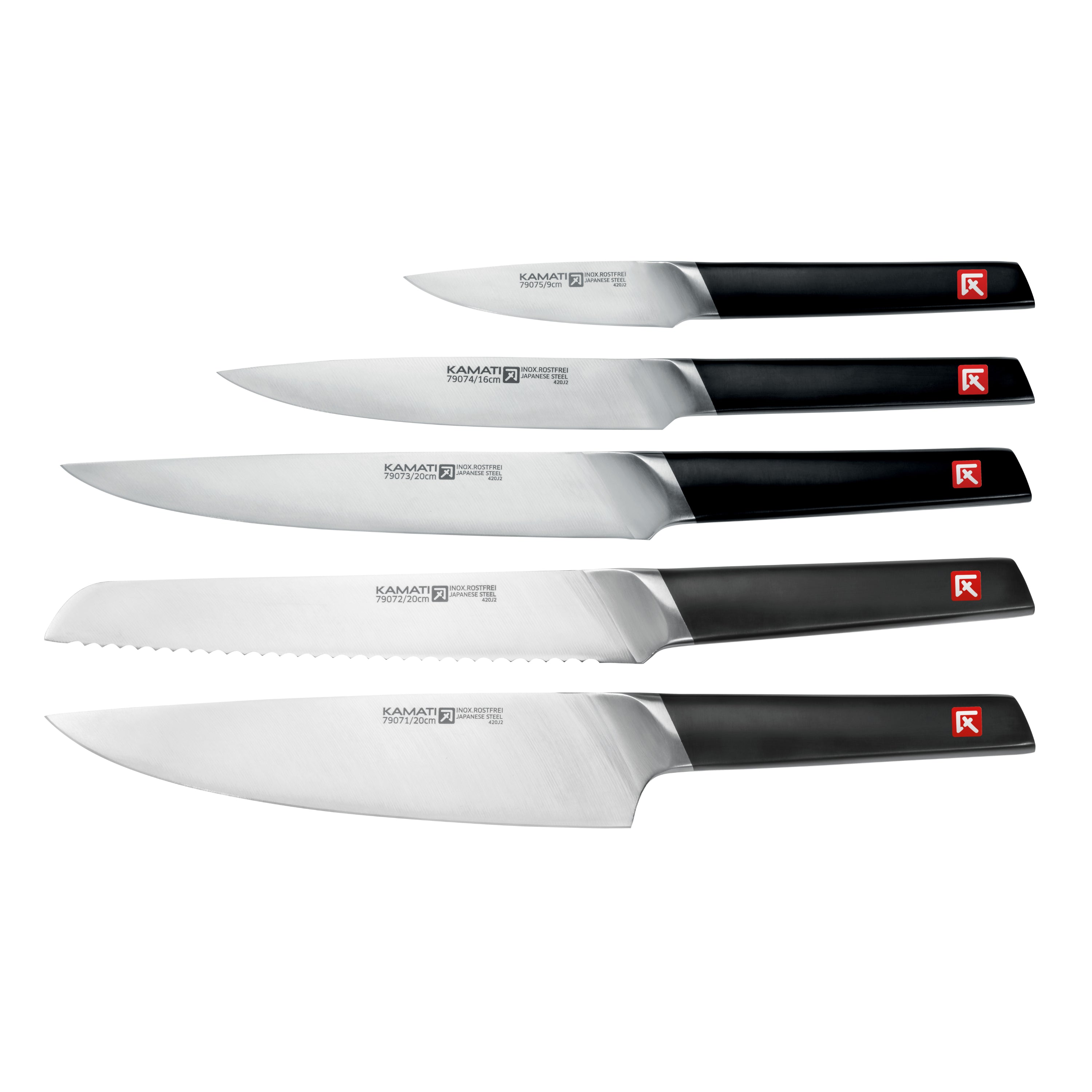 Kamati Avant-Garde 6 Piece Revolving Knife Block Set