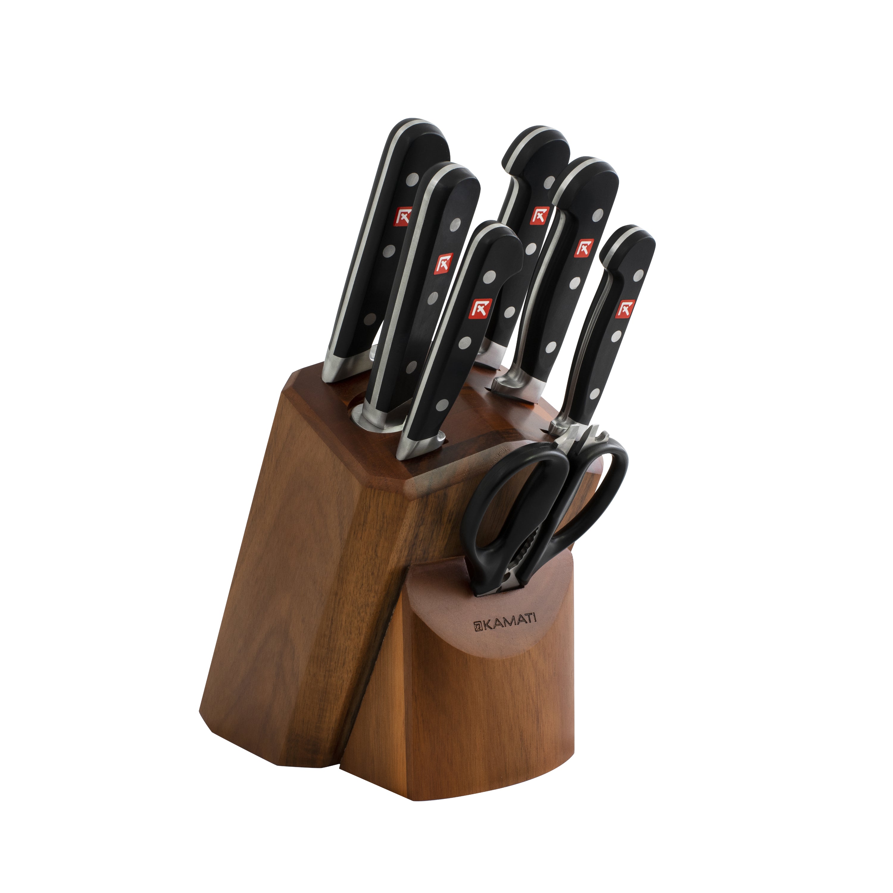 Kamati Classic Forged 8 Piece Knife Block Set (Acacia)