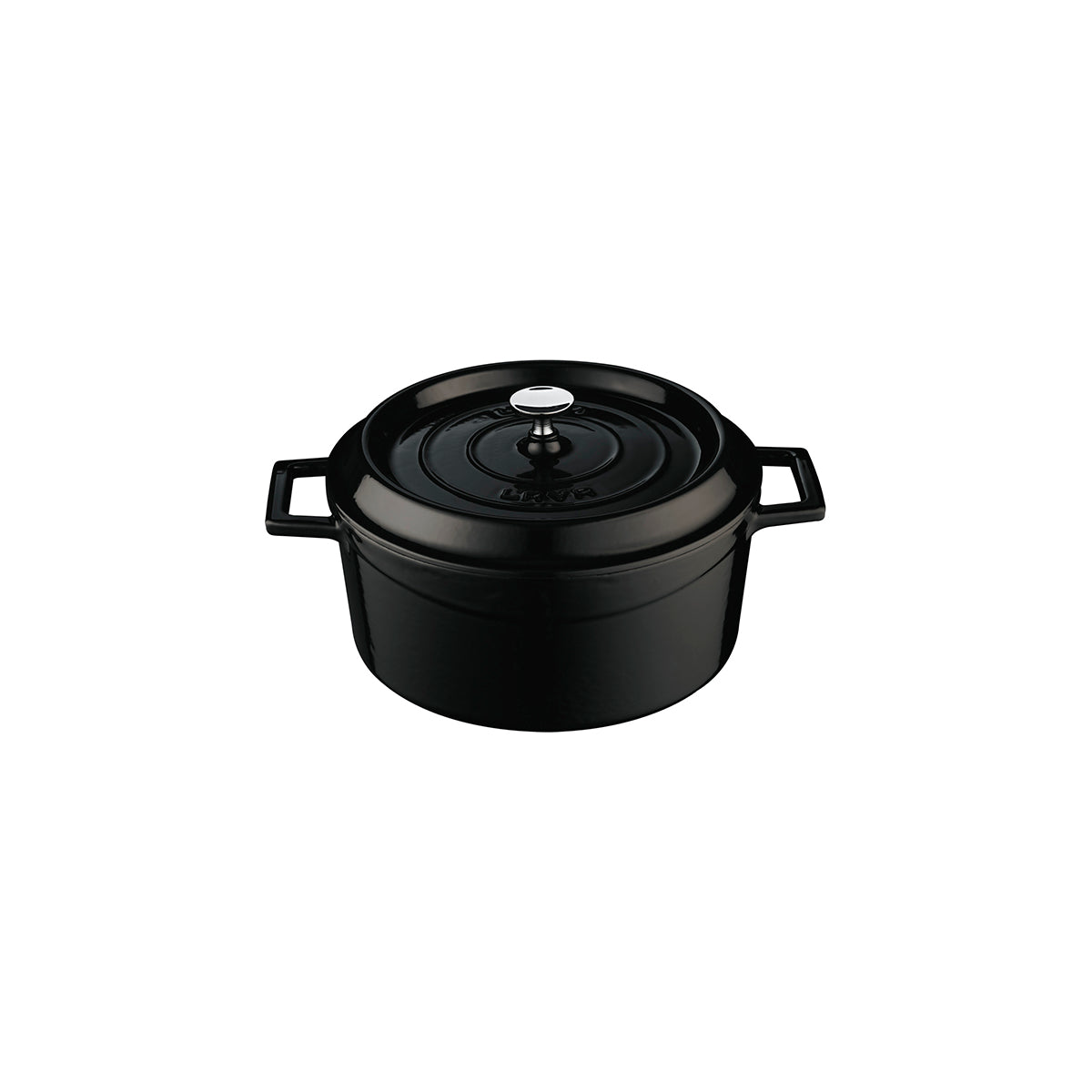 Lava Round Casserole (2.6L) - Black (2.6lt 200mm Ø)