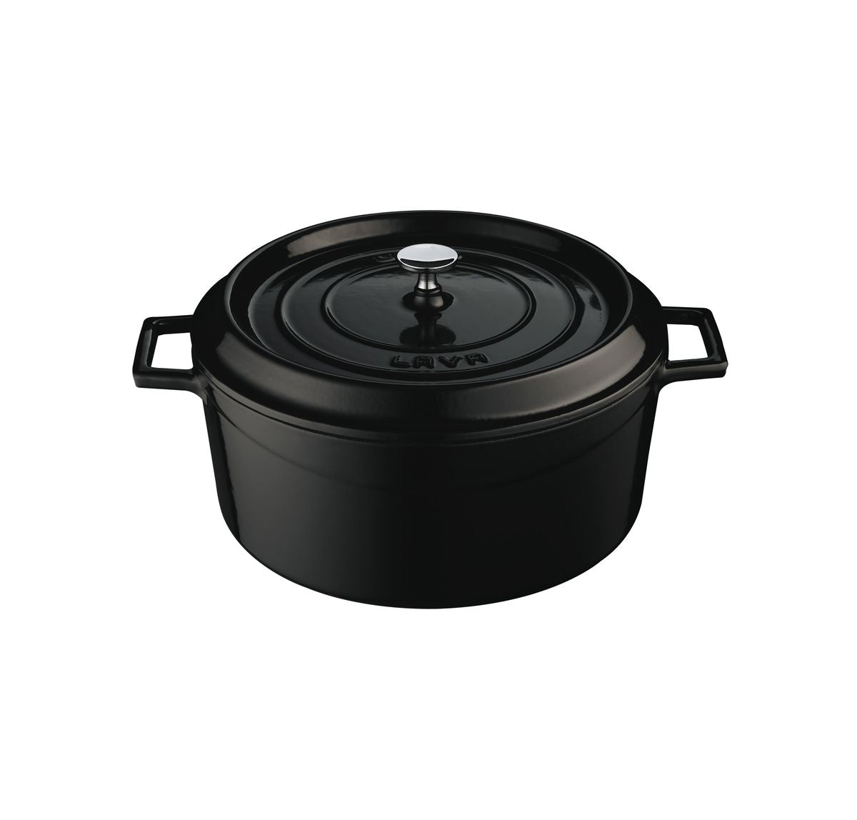 Lava Round Casserole (6.7L) - Black (6.7lt 280mm Ø)
