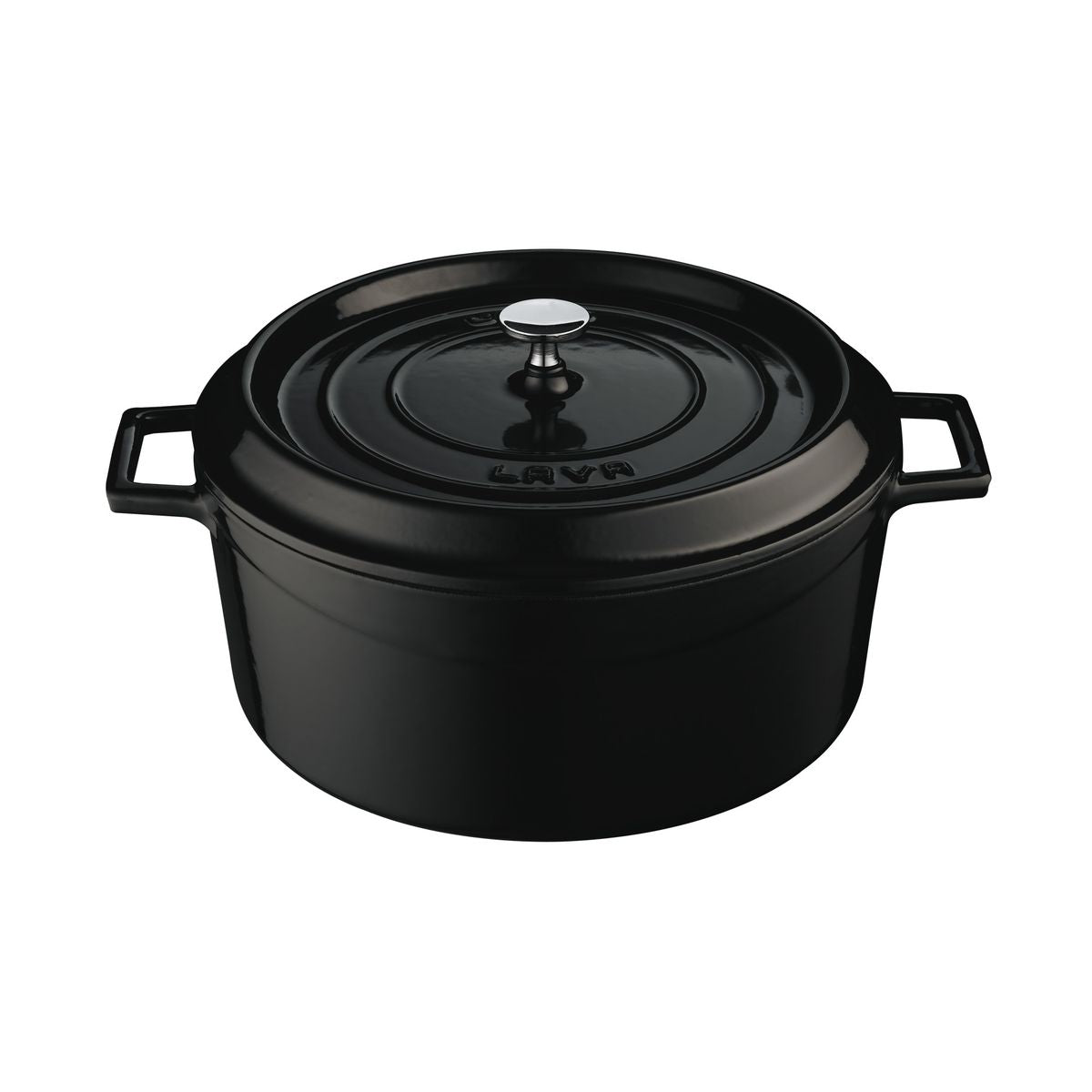 Lava Trendy Round Casserole - Black (9.0lt 320mm Ø)
