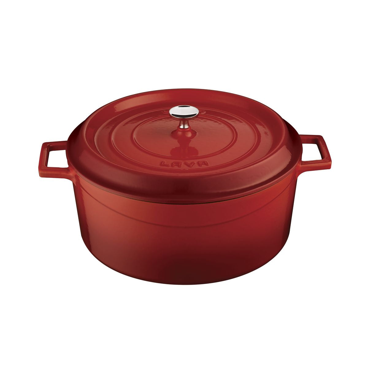 Lava Trendy Round Casserole - Red (9.0lt 320mm Ø)
