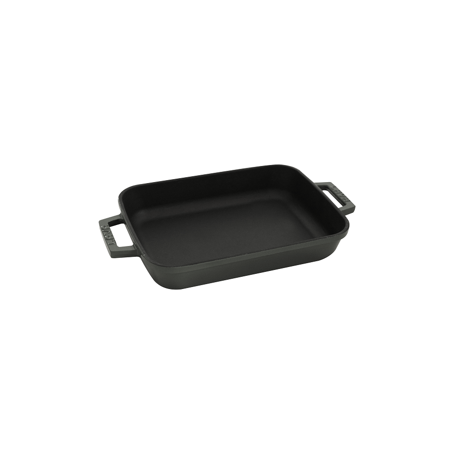 Lava Rectangular Dish (2.5L) - Black (370x200mm 55mm H 2.54lt)