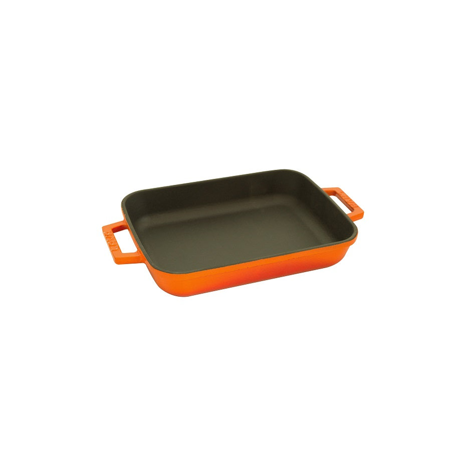 Lava Rectangular Dishh (2.5L) - Orange (370x200mm 55mm H 2.54lt)