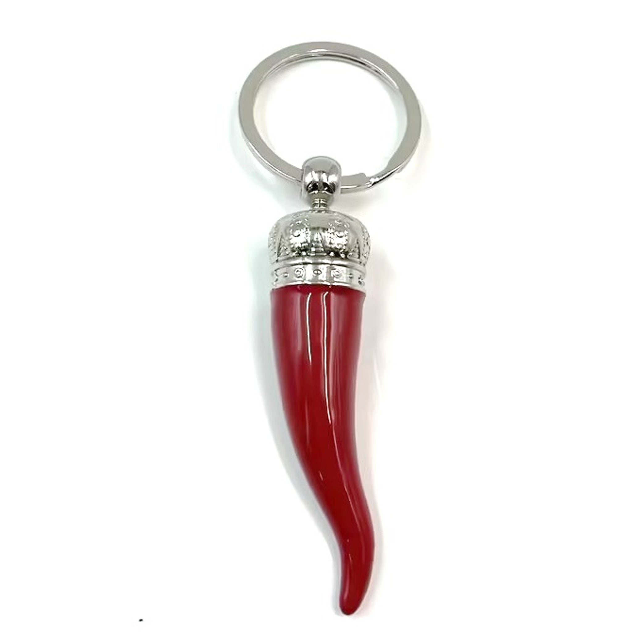Vogue 79mm Zinc Alloy Red Corni Chilli Key Ring