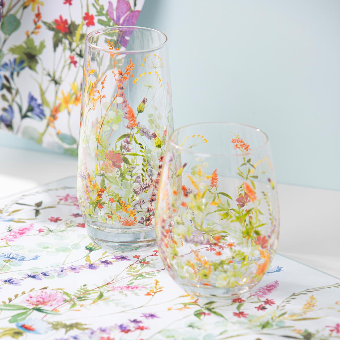 Ashdene Wildflowers Crystal 4pk Highball Tumbler