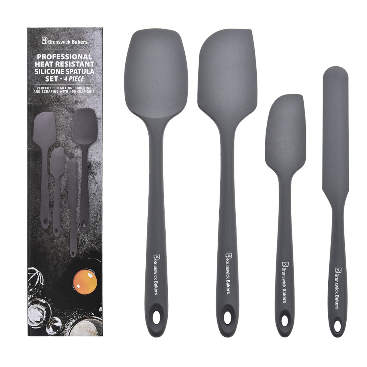 Brunswick Bakers 28cm Spatulas Grey Set Of 4