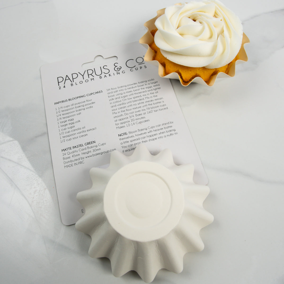 Papyrus Bloom Baking Cups White 24 Pack