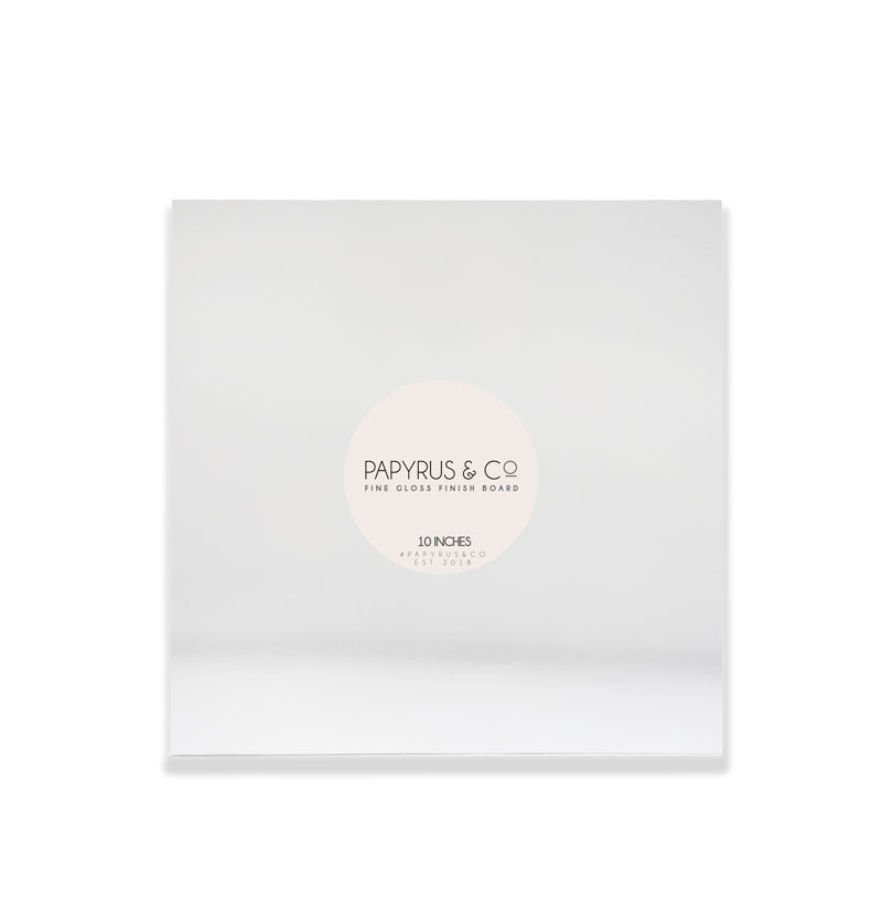 Papyrus Gloss Masonite Cake Board Square White 10in