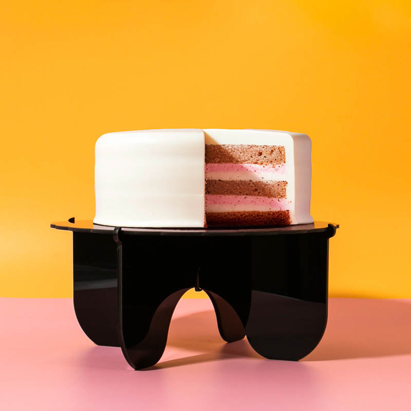 Cake & Candle Plateau Gateau Cake Stand Black 3 Piece
