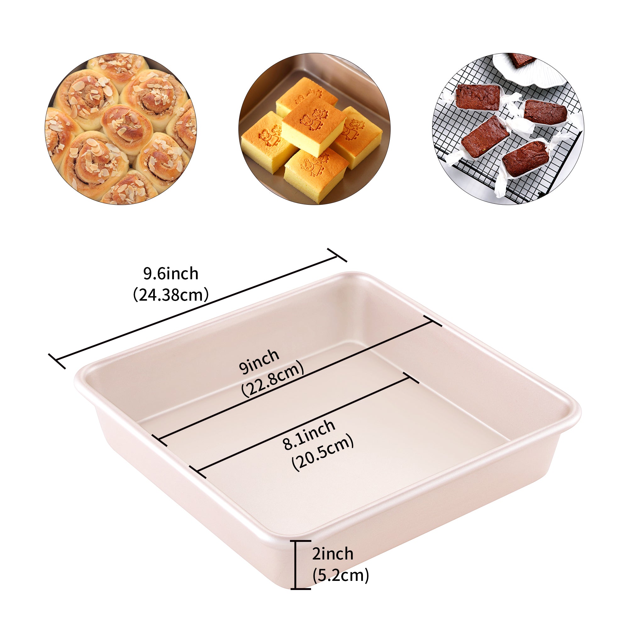 CHEFMADE Square Cake Pan 24cm (WK9040)
