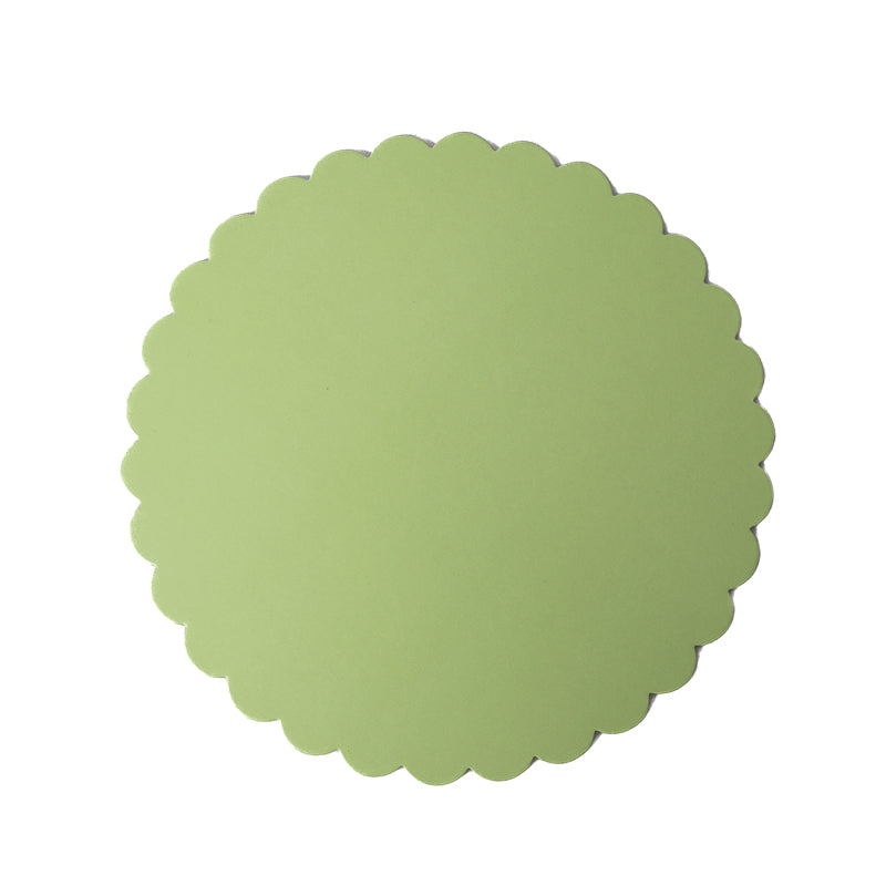 Papyrus Cake Board Scalloped Pastel Green 10in