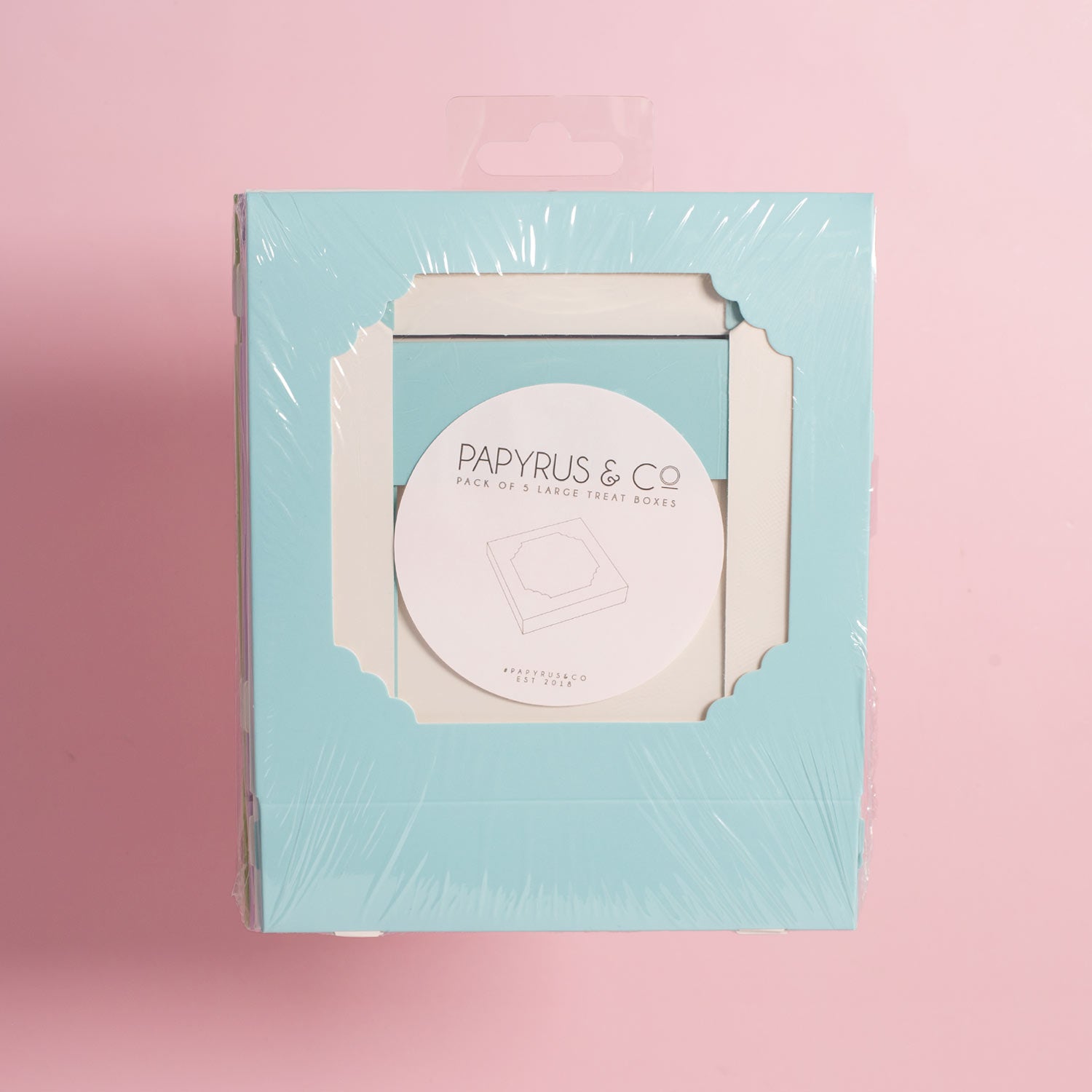 Papyrus Scalloped Medium Treat Box Pastel Blue 5 Pack
