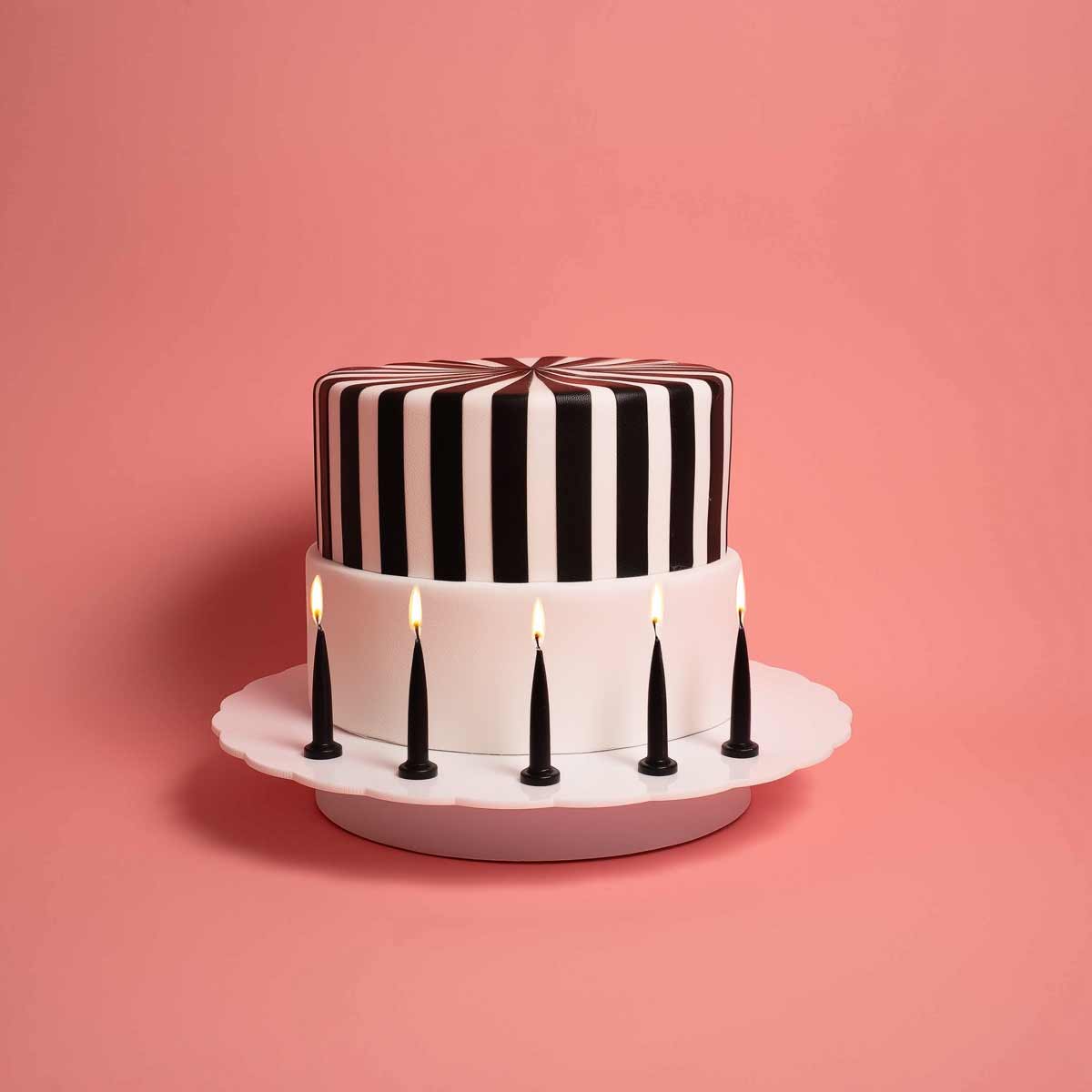 Cake & Candle Bullet Candles Black 144 Pack