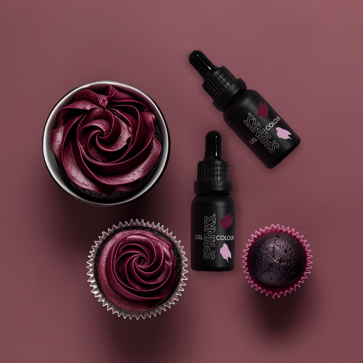 Sprinks Maroon Gel Colour 15ml