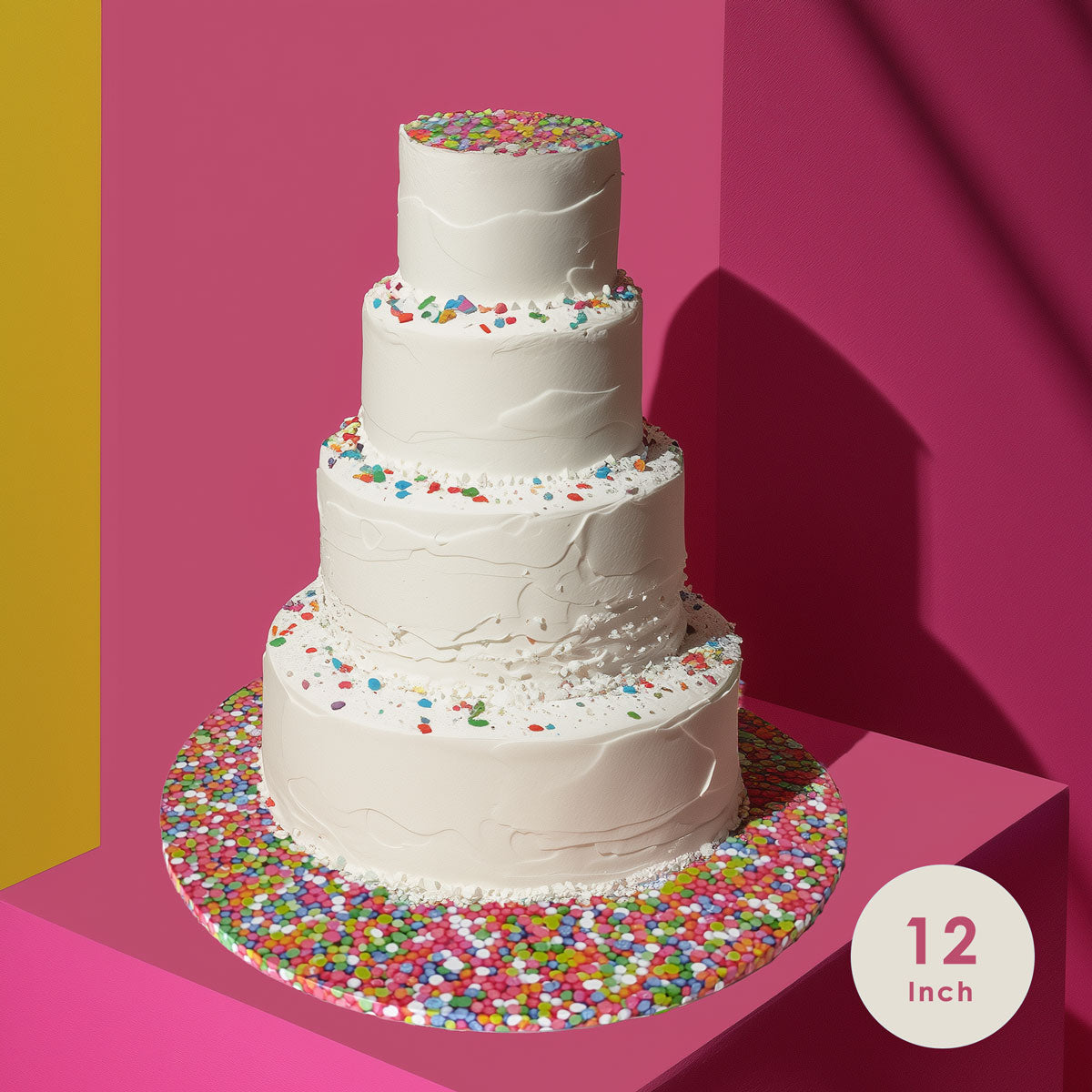 Bake Group Food Presentation Board Round Sprinkles 12in