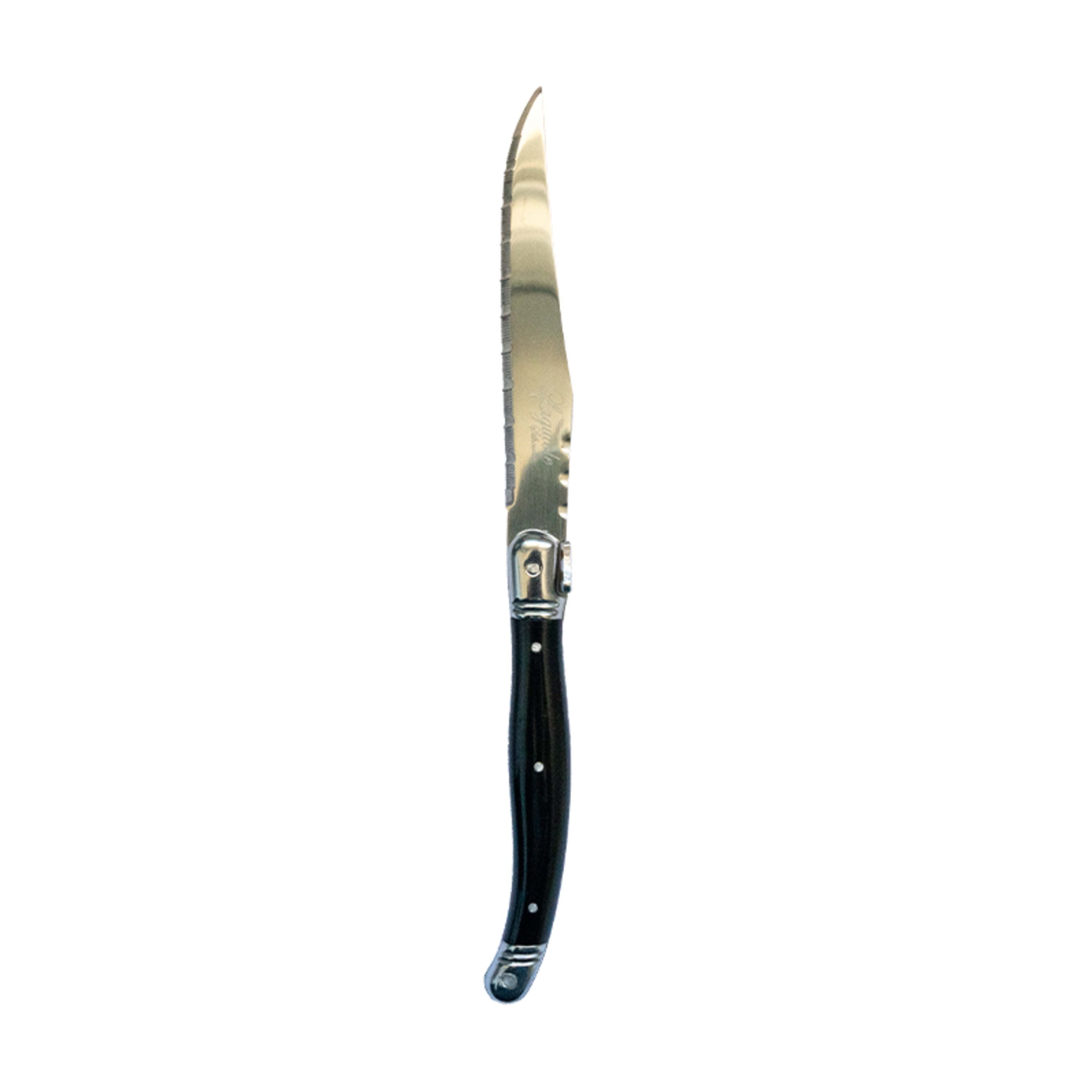 Laguiole Silhouette Steak Knife 12 Pack - Black