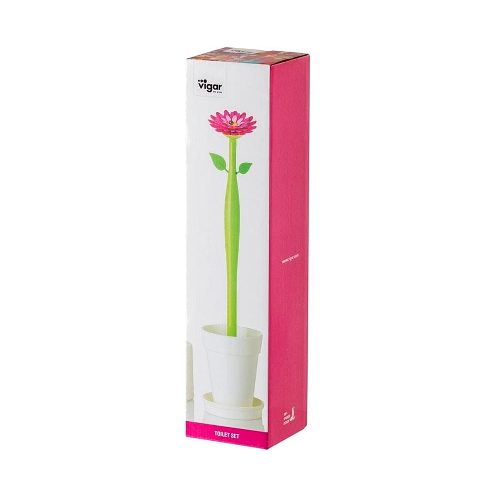 Vigar Flower Power White Toilet Set