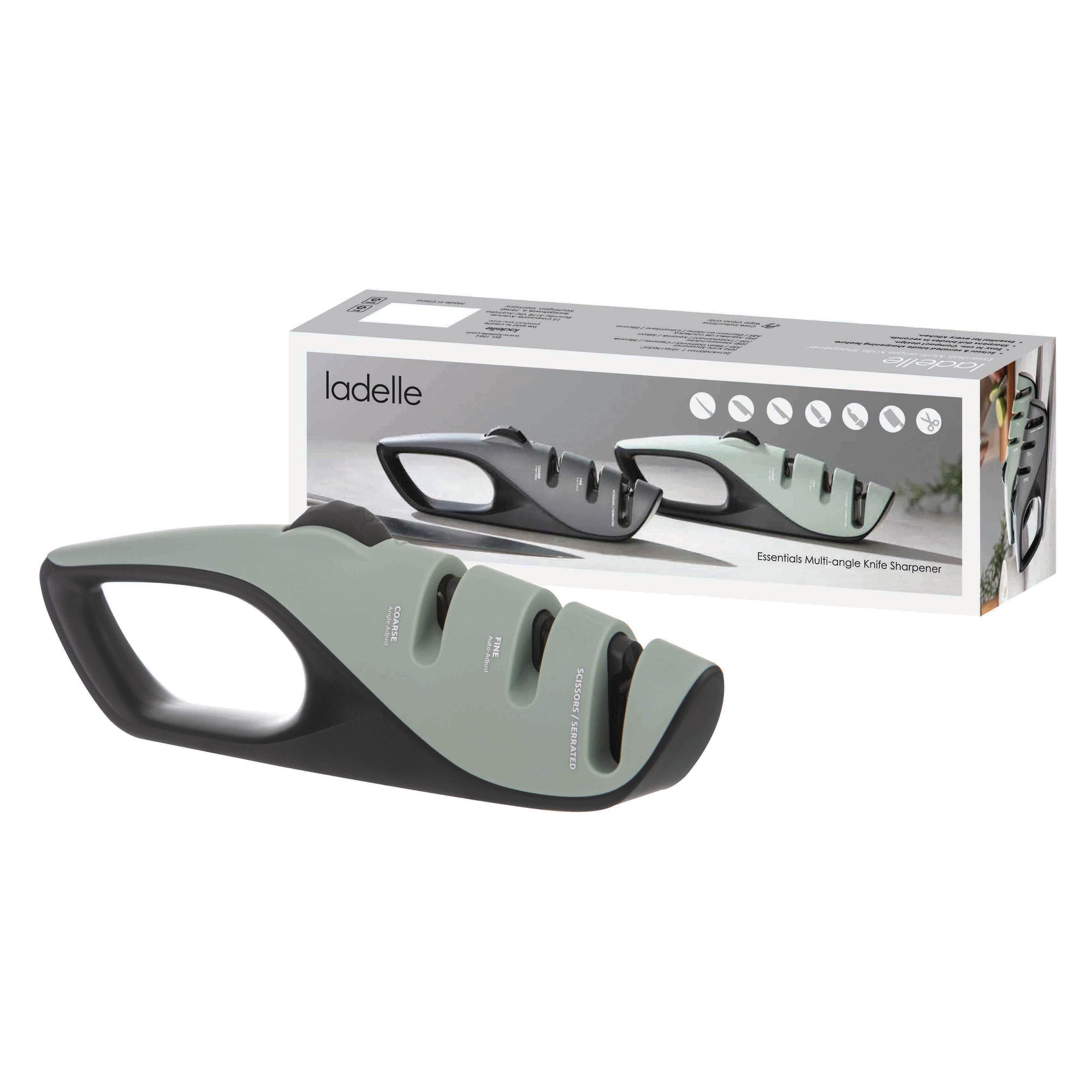 Ladelle Essentials Green Multi-Angle Knife Sharpener