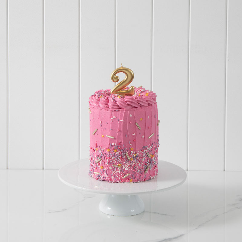 Cake & Candle Candle Number 2 Gold