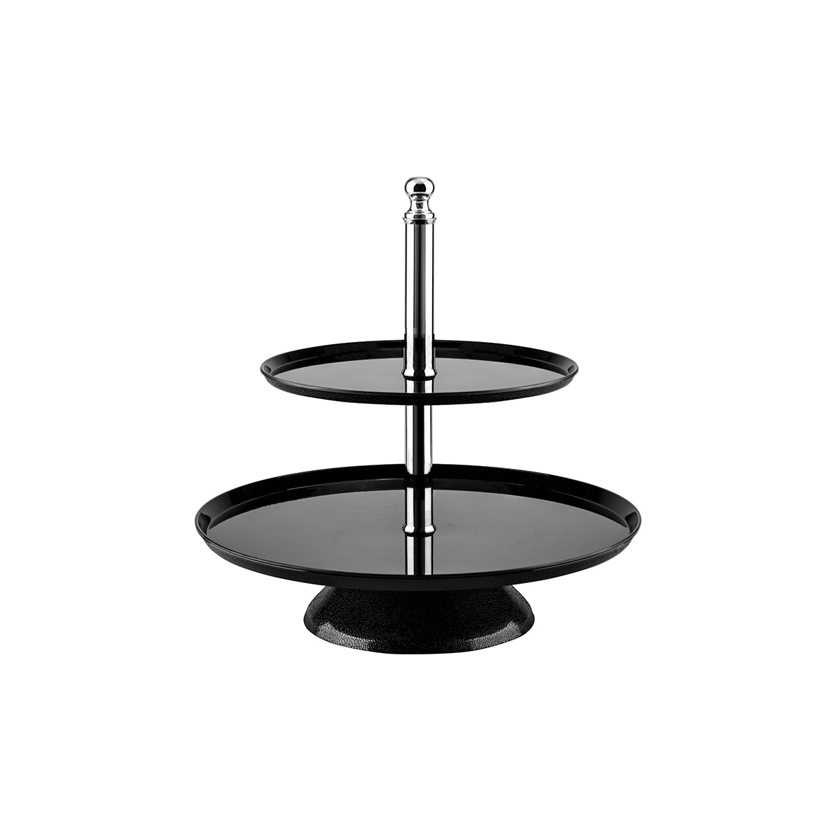 Alkan Zicco 2 Tier Round Stand (350mm Ø 370mm H - Black)