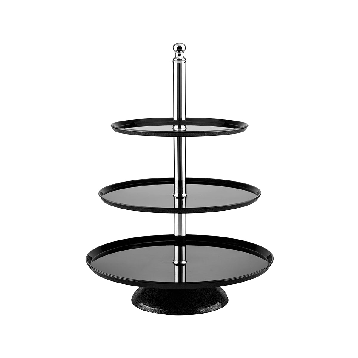 Alkan Zicco 3 Tier Display Stand - Black (350mmD 37cm H)